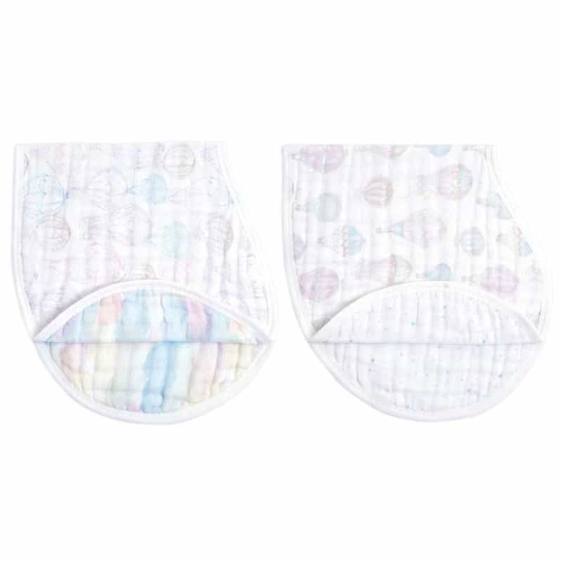 Organic Cotton Muslin Burpy Bibs 2 Pack