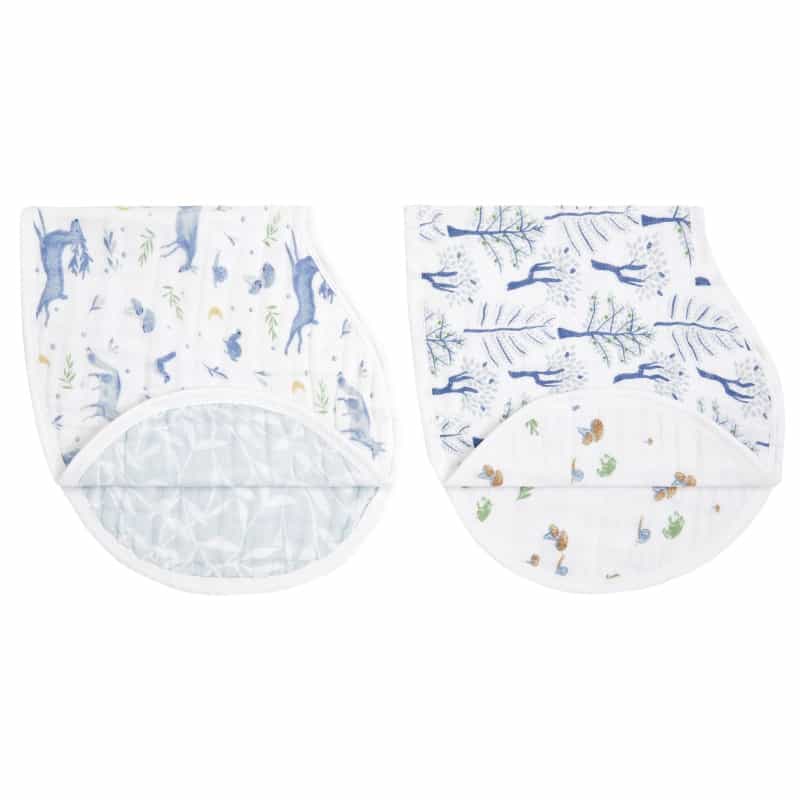 Organic Cotton Muslin Burpy Bibs 2 Pack