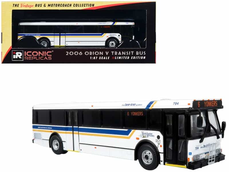 2006 Orion V Transit Bus Westchester Ny Bee-Line "6 Yonkers" Limited Edition "The Vintage Bus And Motorcoach Collection" 1/87 (Ho) Diecast Model By Iconic Replicas