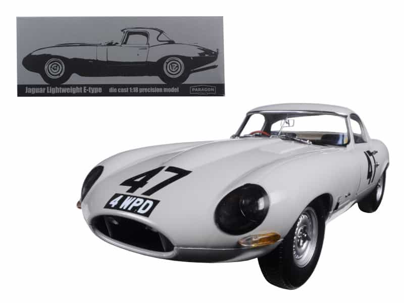 1963 Jaguar Lightweight E-Type #47 "Coombs 4 Wpd" 1/18 Diecast Model Car By Paragon