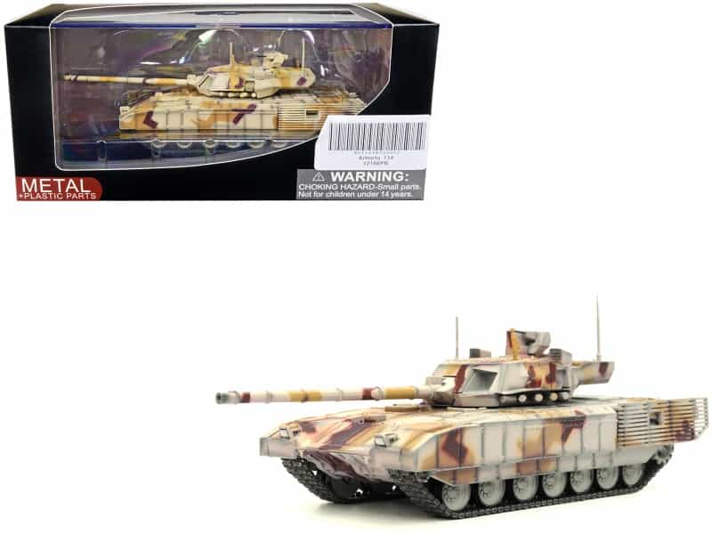 Russian T14 Armata Mbt (Main Battle Tank) Multi-Desert Camouflage "Armor Premium" Series 1/72 Diecast Model By Panzerkampf