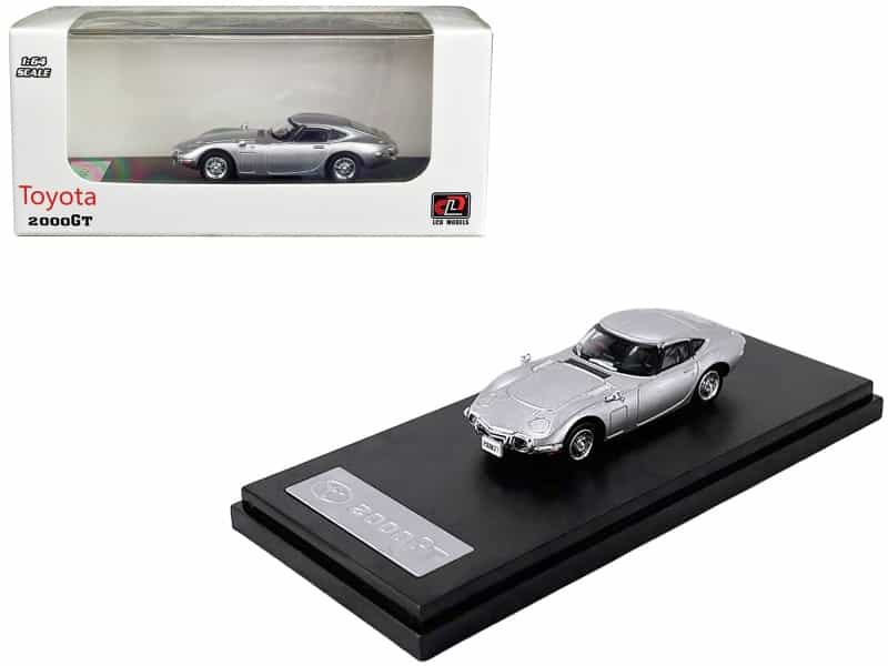 Toyota 2000Gt Rhd (Right Hand Drive) Silver Metallic 1/64 Diecast Model Car By Lcd Models