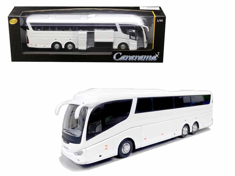 Super Coach Autobus White 1/50 Diecast Model By Cararama