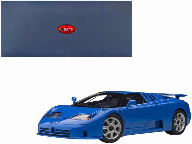 Bugatti Eb110 Ss Super Sport French Racing Blue With Silver Wheels 1/18 Model Car By Autoart
