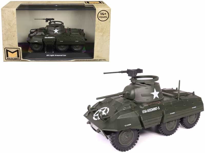 M8 Light Armored Car Olive Drab "United States Army" 1/43 Diecast Model By Militaria Die Cast