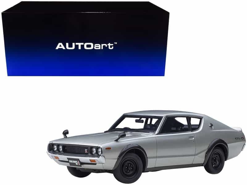 Nissan Skyline 2000Gt-R (Kpgc110) Rhd (Right Hand Drive) Silver Metallic 1/18 Model Car By Autoart