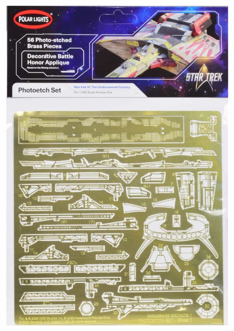Photoetch Set For Klingon Kronos One Spaceship "Star Trek Vi: The Undiscovered Country" (1991) Movie 1/350 Scale By Polar Lights