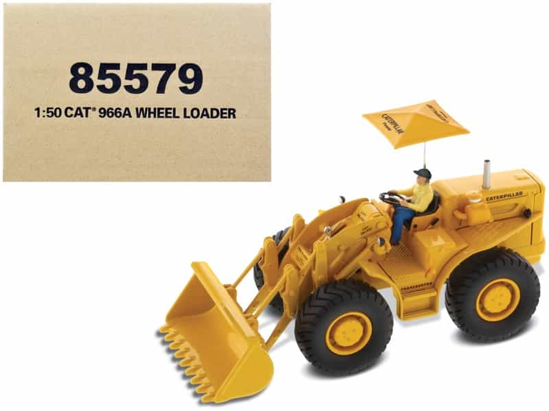 Cat Caterpillar 966A Wheel Loader Yellow With Operator "Vintage Series" 1/50 Diecast Model By Diecast Masters