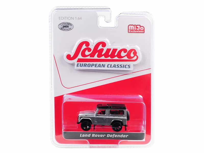 Land Rover Defender Silver "European Classics" Series Limited Edition To 2400 Pieces Worldwide 1/64 Diecast Model Car By Schuco