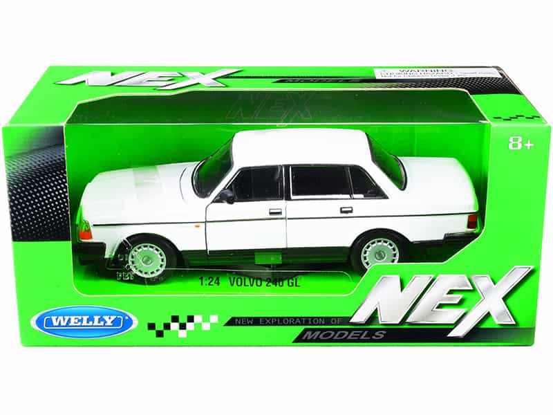 Volvo 240 Gl White "Nex Models" 1/24 Diecast Model Car By Welly
