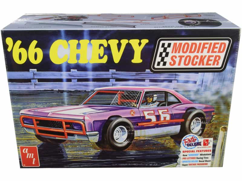 Skill 2 Model Kit 1966 Chevrolet Impala Modified Stocker 1/25 Scale Model By Amt