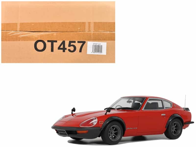 1972 Nissan Fairlady 240Zg Rhd (Right Hand Drive) Grand Prix Red Limited Edition To 3000 Pieces Worldwide 1/18 Model Car By Otto Mobile