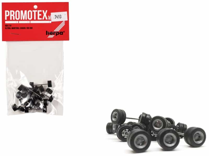 Goldhofer Trailer Wheelsets (12 Sets) 1/87 (Ho) Plastic Model By Promotex