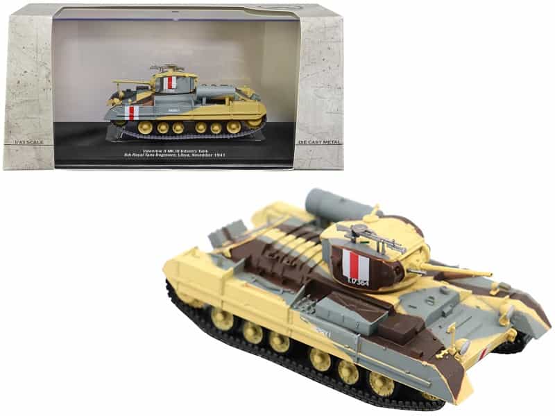 "Valentine Mk.Ii" Infantry Tank Mk.Iii "Harry I" "Uk 8Th Royal Tank Regiment Libya November 1941" 1/43 Diecast Model By Afvs Of Wwii