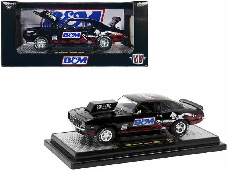 1969 Chevrolet Camaro Ss/Rs Black "B&M Racing" Limited Edition To 6650 Pieces Worldwide 1/24 Diecast Model Car By M2 Machines