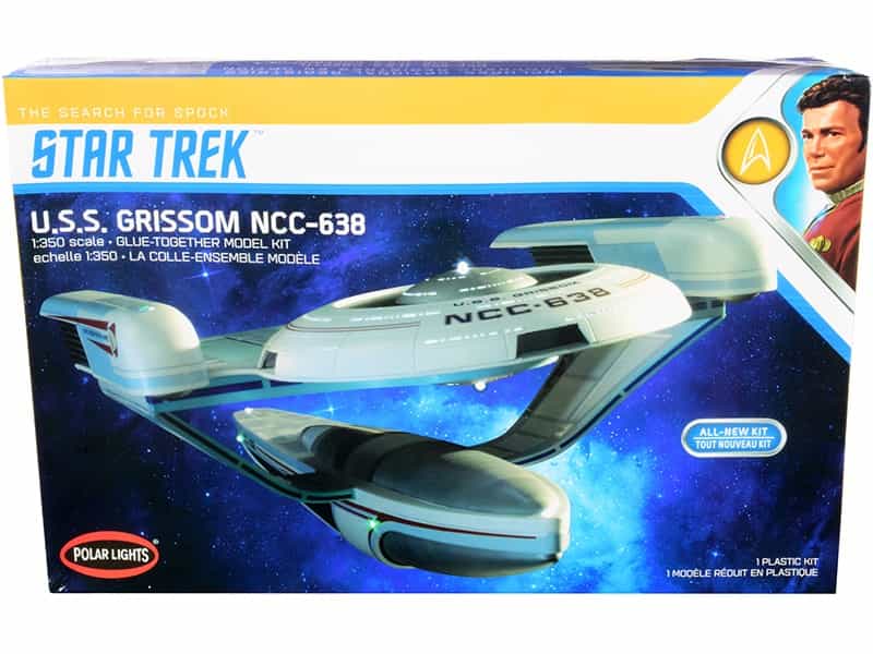 Skill 2 Model Kit U.S.S. Grissom Ncc-638 Starship "Star Trek Iii: The Search For Spock" (1984) Movie 1/350 Scale Model By Polar Lights