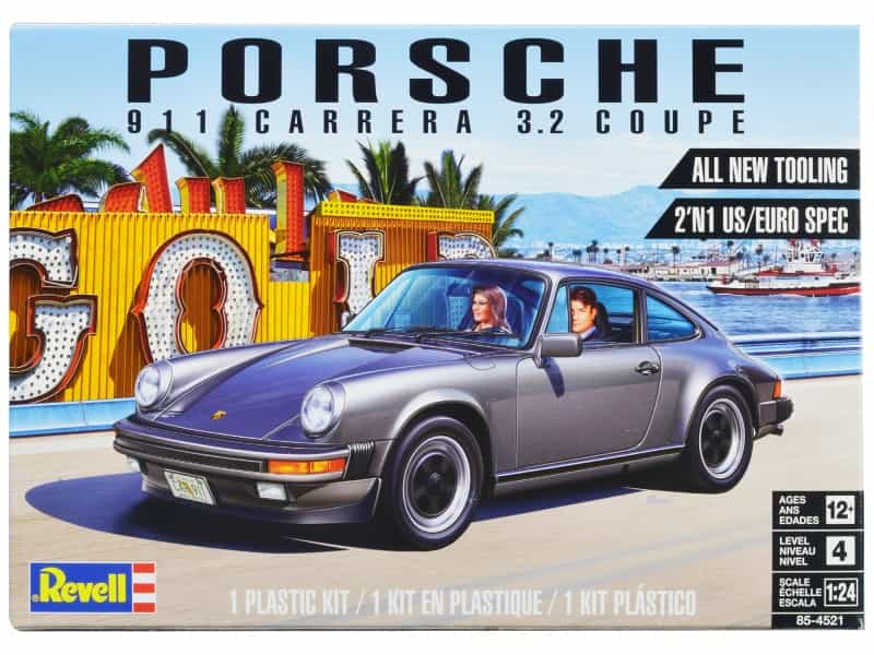 Level 4 Model Kit Porsche 911 Carrera 3.2 Coupe 2-In-1 Kit 1/24 Scale Model By Revell