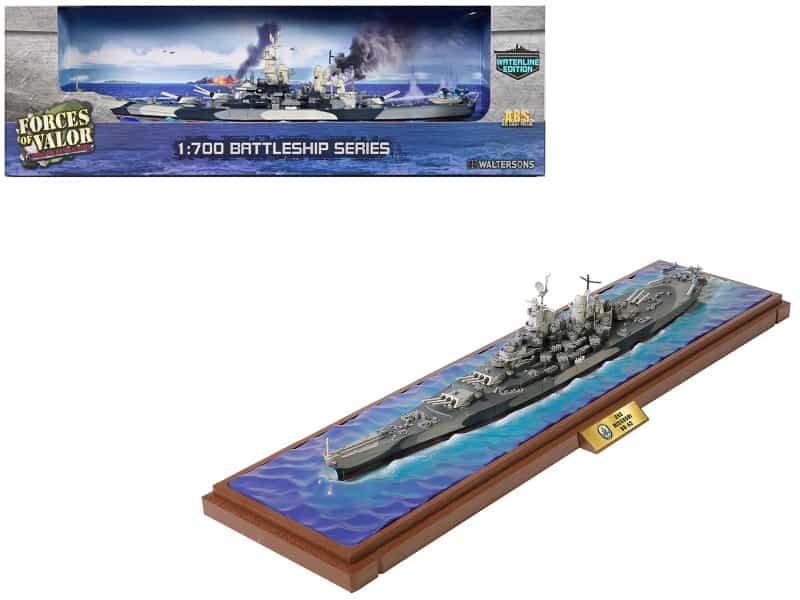 Uss Missouri (Bb-63) Iowa-Class Battleship "Battle Of Okinawa" (1945) United States Navy (Waterline Edition) "Battleship" Series 1/700 Diecast Model By Forces Of Valor