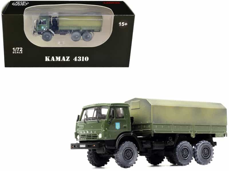 Kamaz 4310 Transport Truck Green (Weathered) "Ukrainian Ground Forces" 1/72 Diecast Model By Legion