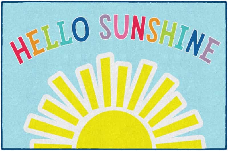 Hello Sunshine Happy Sun 5' X 7'6"