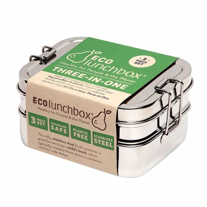 Ecolunchbox Three-In-One Classic Nesting Lunch Box 3 Piece Set