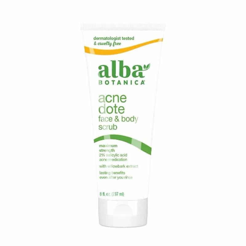 Alba Botanica Acnedote Face & Body Scrub 8 Oz