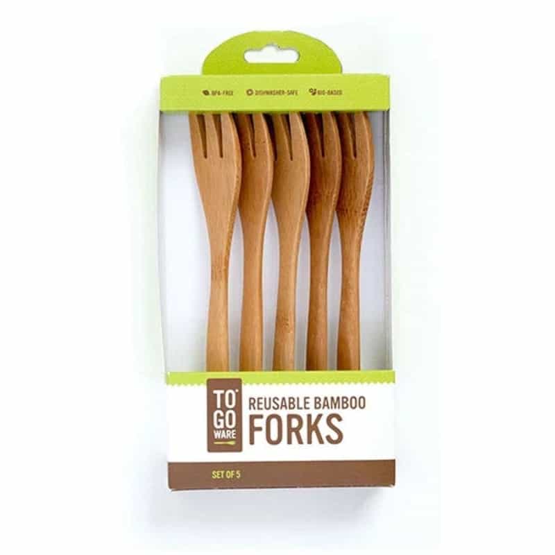 To-Go Ware Reusable Bamboo Forks 5 Count