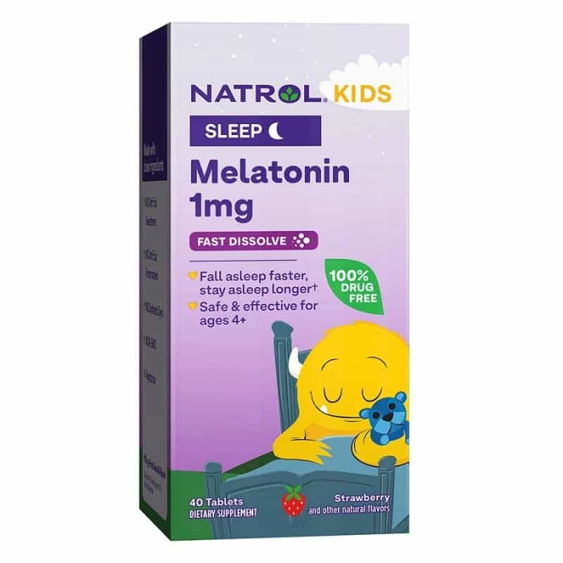 Natrol Kids Melatonin Strawberry Fast Dissolve Tablets 40 Count