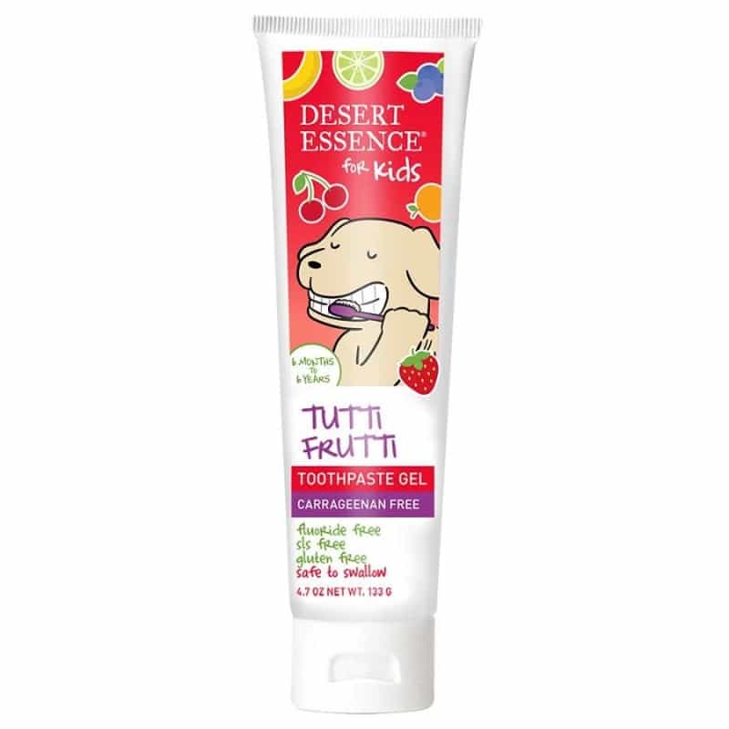 Desert Essence Kids Tutti Frutti Carrageenan Free Toothpaste Gel 4.7 Oz