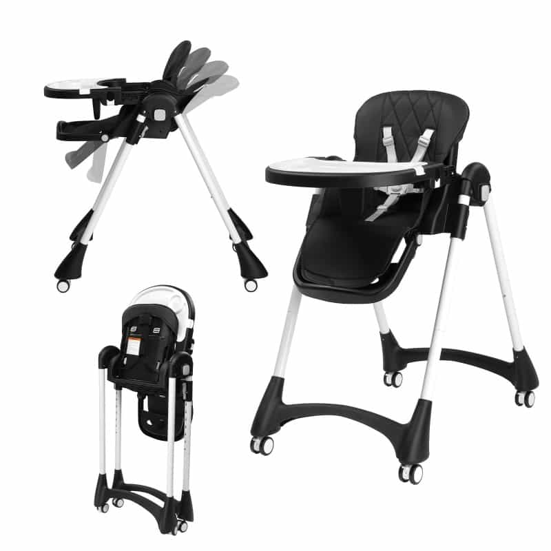 Joymor 4 In 1 Highchair Adjustable Foldable Feeding Chair With Removable Tray