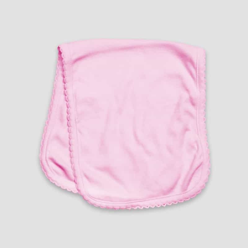 Baby Scallop Burp Cloth – 2-Ply – Polyester Cotton Blend
