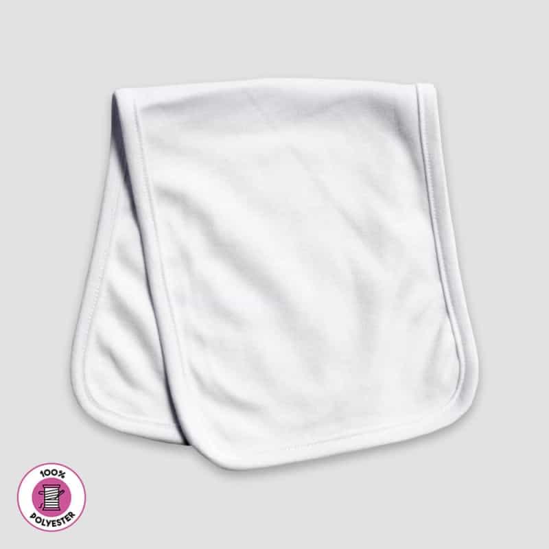 Baby Burp Cloth- 2 Ply White- 100% Polyester
