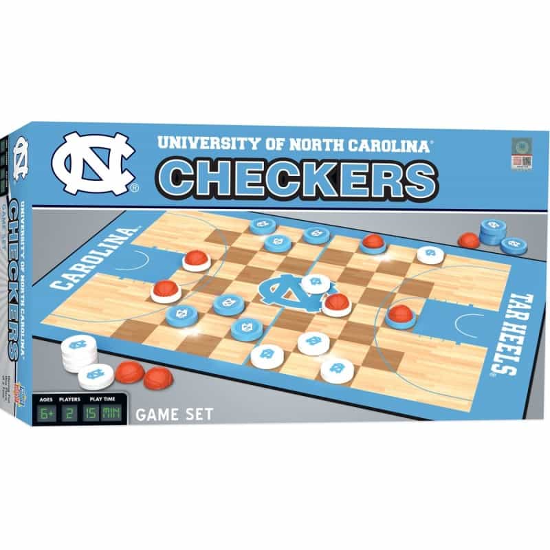 Unc Tar Heels Checkers Board Game