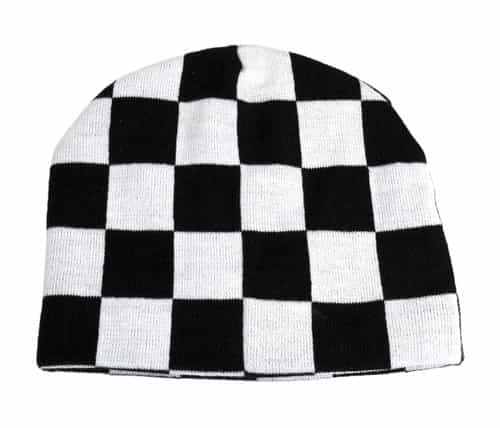 Knit Checkerboard/Chessboard Chess Cap