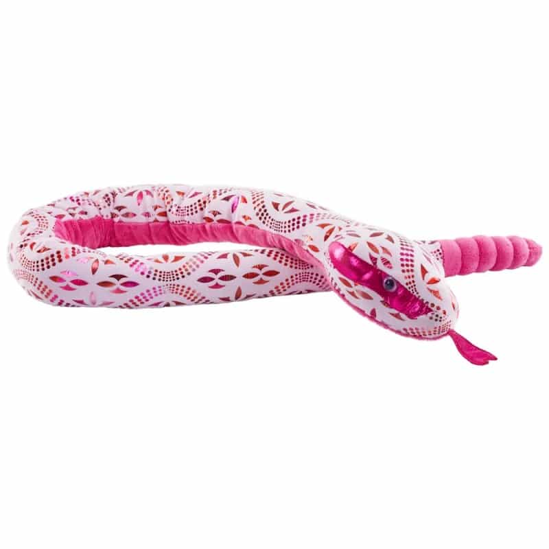 Foilkins Snake Pink Blossom Stuffed Animal - 54"