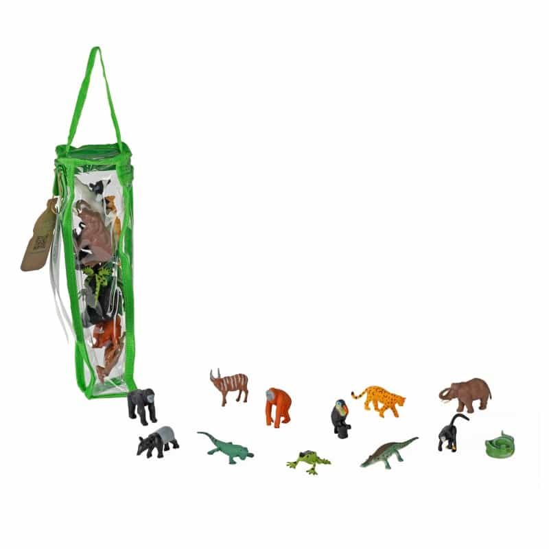 Eco Zip Tubes Rainforest Figurines - 13"