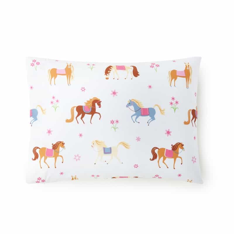 Horses 100% Cotton Hypoallergenic Pillow Case - Toddler