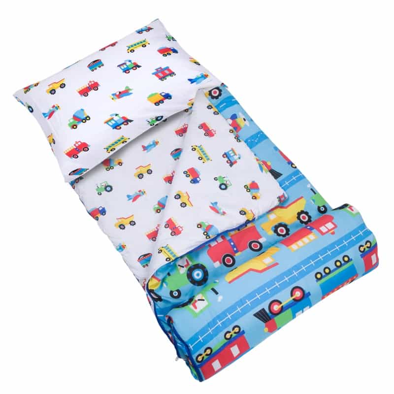 Trains, Planes & Trucks Microfiber Sleeping Bag W/ Pillowcase