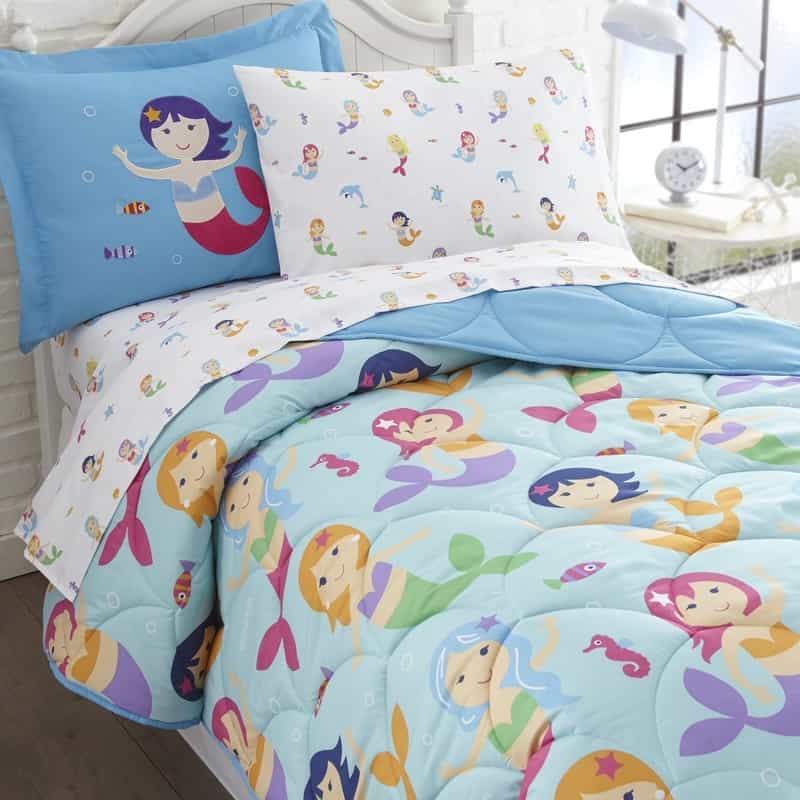 Mermaids 7 Pc Microfiber Bed In A Bag - Full
