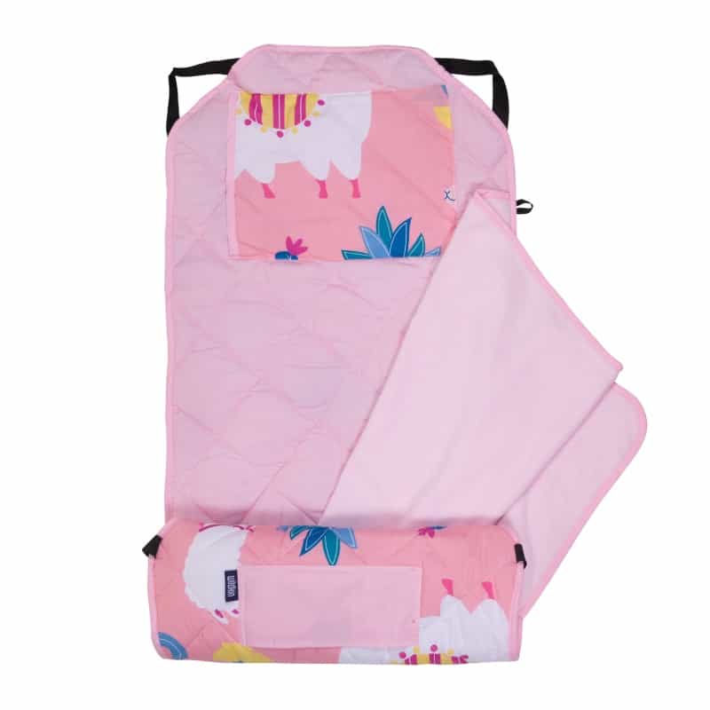 Llamas And Cactus Pink Modern Nap Mat
