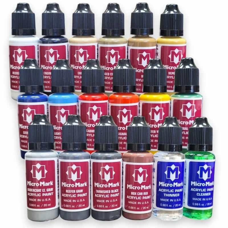 Railroad Model Color Acrylic Paint Set By Micro-Mark