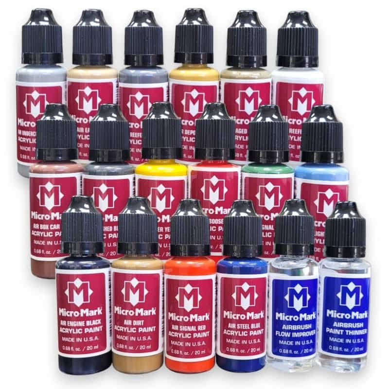 Micro-Mark Railroad Acrylic Airbrush Paint Set